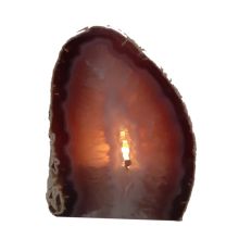 Achat-Edelstein-Teelichthalter, Kerzenhalter zur Dekoration, als Geschenk, für Sammler, N108