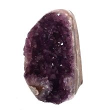 Amethyst Standobjekt Geode, Amethyst-Kristall-Druse aus Uruguay | schöne dunkle Spitzen |N800