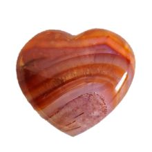 Karneol-Achat Herz, Edelstein Handschmeichler, handliches Edelstein Herz, C3