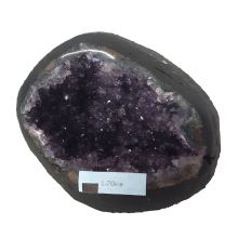 Amethyst-Geode aus Uruguay, dunkel violette Kristall Geode, traumhafter Amethyst N170
