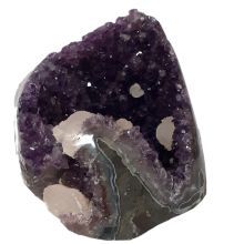 Amethyst-Geode aus Uruguay, exclusive dunkel violette Kristall Geode, traumhaftes Amethyst Standobjekt N144