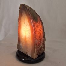Achat Edelstein Lampe, Schöne Lampen Front poliert, Echte Naturstein Leuchte aus Achatstein, N233
