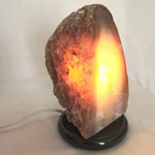 Achat Edelstein Lampe, Schöne Lampen Front poliert, Echte Naturstein Leuchte aus Achatstein, N233