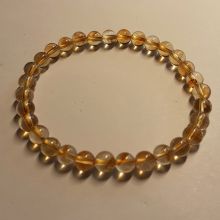 Citrin Perlen Armband, Edelstein Armschmuck, Stein Kugel-Armband, Kugel ca. 6mm