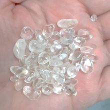 Bergkristall-Mini-Trommelsteine, Ladesteine, Dekoration, Packung mit 250g, Edelsteine poliert