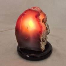 Achat-Lampe Edelsteinlampe, Naturstein-Lampe für Wohn-und Schlafräume und für Ihren Bürotisch,N153