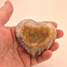 Achat Geoden Herz auf Ständer zur Dekoration, Edelstein Achatherz, N169