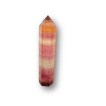 Fluorit Obelisk, Edelstein Standspitze,Therapiestein Candy-Fluorit, Heilstein Obelisk-Spitze N160