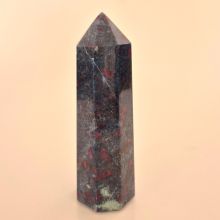 Kyanit (Disthen) mit Rubin Standspitze, Edelstein Obelisk, Cyanit-Rubin Spitze N270