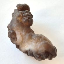 Panda Achat Rohstein Natur belassener Handschmeichler, Trüffel Chalzedon, Womb-Stone, N85