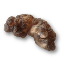 Panda Achat Rohstein Natur belassener Handschmeichler, Trüffel Chalzedon, Womb-Stone, N85