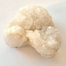 Trüffel Chalzedon - Panda Achat Rohstein Natur belassener Handschmeichler, Womb-Stone, N47