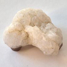 Trüffel Chalzedon - Panda Achat Rohstein Natur belassener Handschmeichler, Womb-Stone, N47