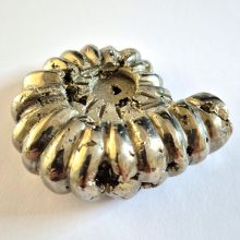 Pyrit Gravur-Ammonit, Pyrit geschliffen, poliert, aus Peru, N222