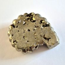 Pyrit Gravur-Ammonit, Pyrit geschliffen, poliert, aus Peru, N222