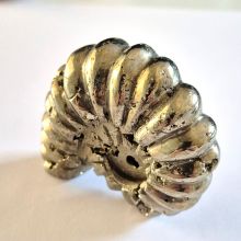 Pyrit Gravur-Ammonit, Pyrit geschliffen, poliert, aus Peru, N222