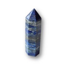 Lapislazuli Spitze poliert, Obelisk blau, Lapis Edelstein Standspitze N42