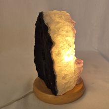 Amethyst Rohstein Lampe, Edelsteinlampe aus Brasilien, helle Kristall Stein Leuchte komplett mit Elektrik, Naturstein-Lampe, N245