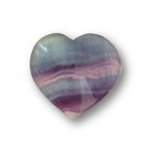 Edelstein Herz Handschmeichler, Deko-Herz aus Regenbogen-Fluorit