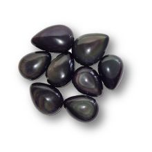 Regenbogen Obsidian Trommelstein Handschmeichler, polierte Tropfenform,Taschenstein