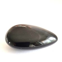 Regenbogen Obsidian Trommelstein Handschmeichler, polierte Tropfenform,Taschenstein