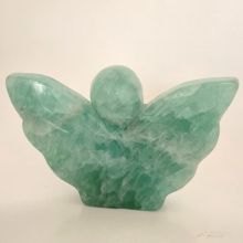 Engel-Figur aus grünem Fluorit, Ihr Schutzengel, persönlicher Glücksbringer, Einzelstück, Dekoration