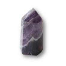 Chevron Amethyst Standspitze, polierte Dekospitze, Edelstein Dogtooth-Amethyst Spitze, N38