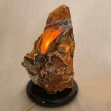 Achat Edelsteinlampe, Naturstein Lampe aus Brasilien mit schöner Maserung, N147