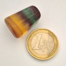 Regenbogen-Fluorit Handschmeichler, bunter Fluorit Trommelstein, N13