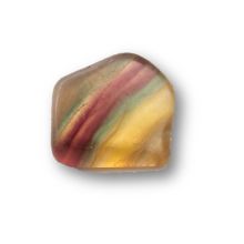 Regenbogen-Fluorit Taschenstein, bunter Fluorit zur Meditation, Trommelstein, N12