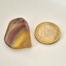 Regenbogen-Fluorit Taschenstein, bunter Fluorit zur Meditation, Trommelstein, N12
