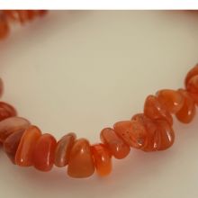 Carneol Splitter-Armband, Edelstein Armschmuck Strechband, besonders schöne Karneol Steine