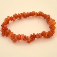 Carneol Splitter-Armband, Edelstein Armschmuck Strechband, besonders schöne Karneol Steine