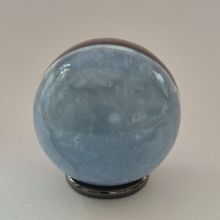 Opal blau, Edelstein-Kugel, Blauer Opal Owyhee-Oregon/USA, mit Aufstellring, N70