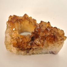 Citrin Edelstein Teelichthalter, Citrin-Kristall Kerzenhalter, N795