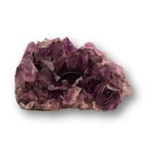 Amethyst Kerzenhalter – Edelstein-Teelichthalter, Naturstein Deko & Geschenkidee, N947