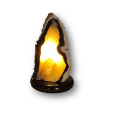 Achat-Lampe Edelsteinlampe, Naturstein-Lampe für Wohn-und Schlafräume und für Ihren Bürotisch,N164