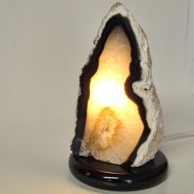 Achat-Lampe Edelsteinlampe, Naturstein-Lampe für Wohn-und Schlafräume und für Ihren Bürotisch,N164