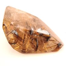 Rutilquarz mit goldenen & Hämatit-Nadeln, polierte Freeform aus Brasilien, Sammlerstück, hochwertige Qualität, N41