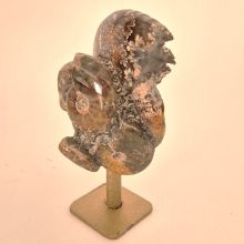 Ammoniten auf Sockel, Deko & Sammlerstück, Original aus Madagaskar, Geschenkidee & Einzelstück, Ammonit-Fossil