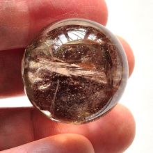 Rauchquarz Kugel klein, Edelstein Kristall Handschmeichler, ca. 23 mm Ø