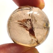 Rauchquarz Kugel klein, Edelstein Kristall Handschmeichler, ca. 23 mm Ø