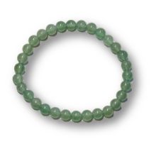 Aventurin-grün Perlenarmband, Edelstein Armband elastisch, Kugel-Durchmesser ca. 6 mm