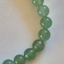 Aventurin-grün Perlenarmband, Edelstein Armband elastisch, Kugel-Durchmesser ca. 6 mm