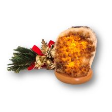 Citrin Stein Leuchte - mehr als nur Licht – ein Stück Natur Edelstein-Lampe mit Holzsockel, E14 Fassung, N225