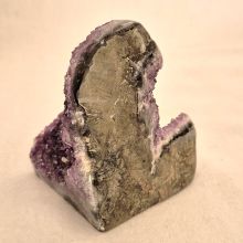 Amethyst Drusenstück-Standobjekt, Edelstein echt aus Uruguay, rundum poliert, N343