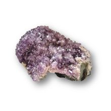 Amethyst Drusenstück liegend, Edelstein-Rohstein echt aus Brasilien, N454
