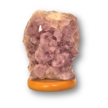 Amethyst-Lampe, Edelstein-Rohsteinlampe, helle Kristall Stein Leuchte komplett mit Elektrik, N330