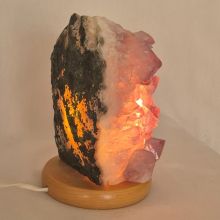 Amethyst-Lampe, Edelstein-Rohsteinlampe, helle Kristall Stein Leuchte komplett mit Elektrik, N330