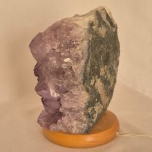 Amethyst-Lampe, Edelstein-Rohsteinlampe, helle Kristall Stein Leuchte komplett mit Elektrik, N330